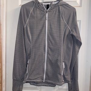 stripe workout jacket